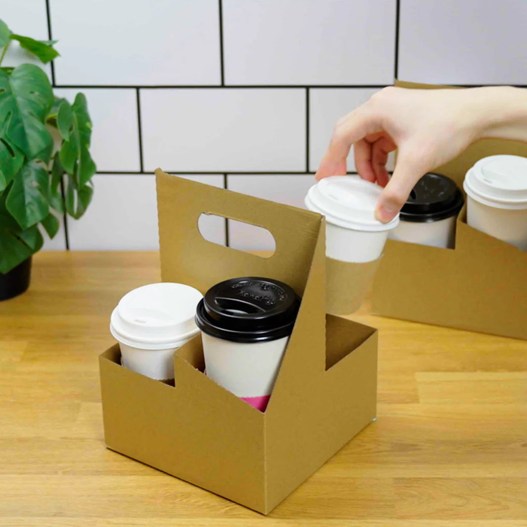 KARAT 4-Cup Kraft Drink Carrier With Handle 200/Case