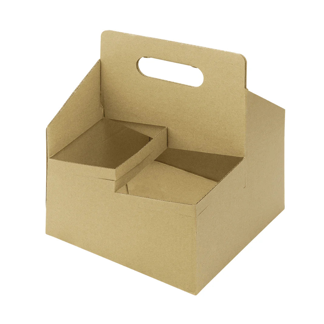 KARAT 4-Cup Kraft Drink Carrier With Handle 200/Case