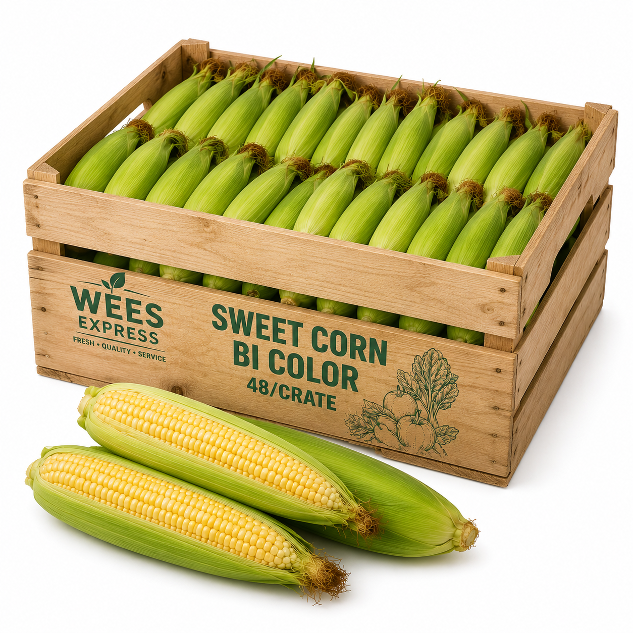 Fresh Bi Color Sweet Corn 48/Crate