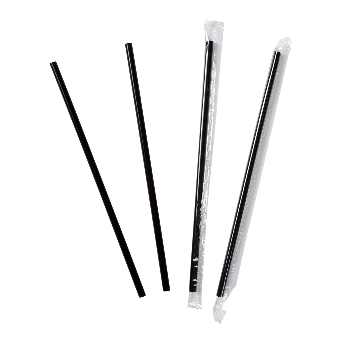 Jumbo 10.25" Black Plastic Straw 2,000/Case