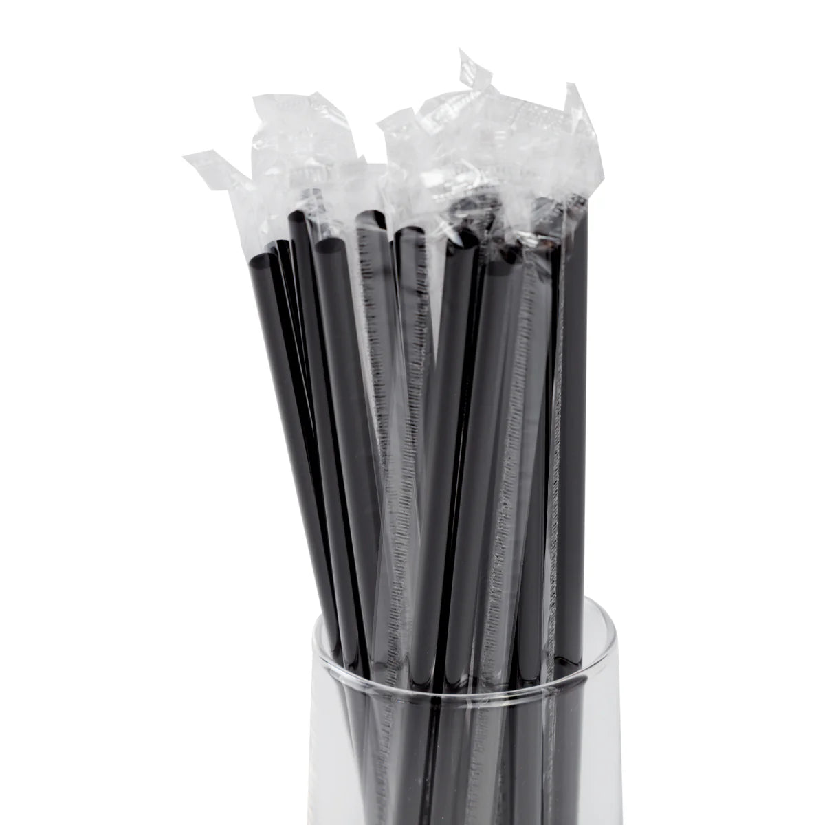 Jumbo 10.25" Black Plastic Straw 2,000/Case