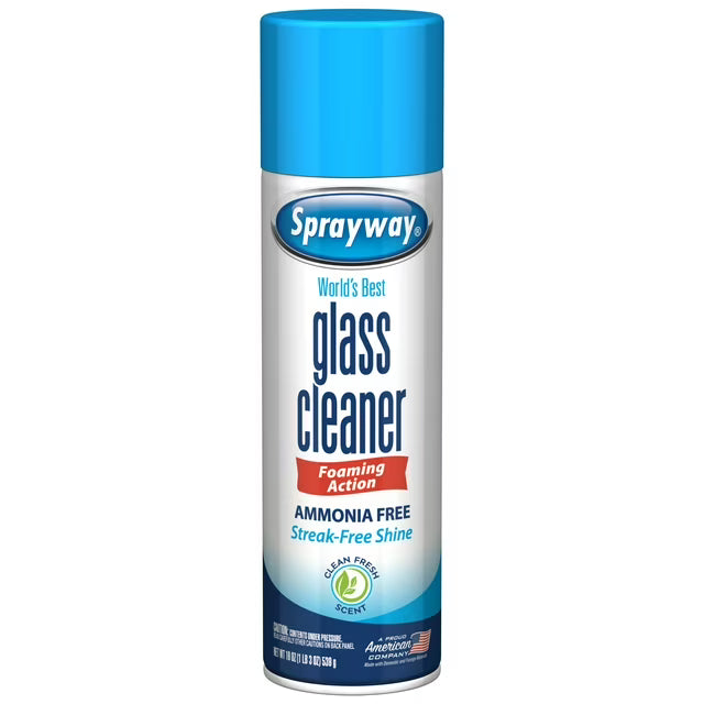 Sprayway Aerosol Foaming Action Glass Cleaner, 19 oz.