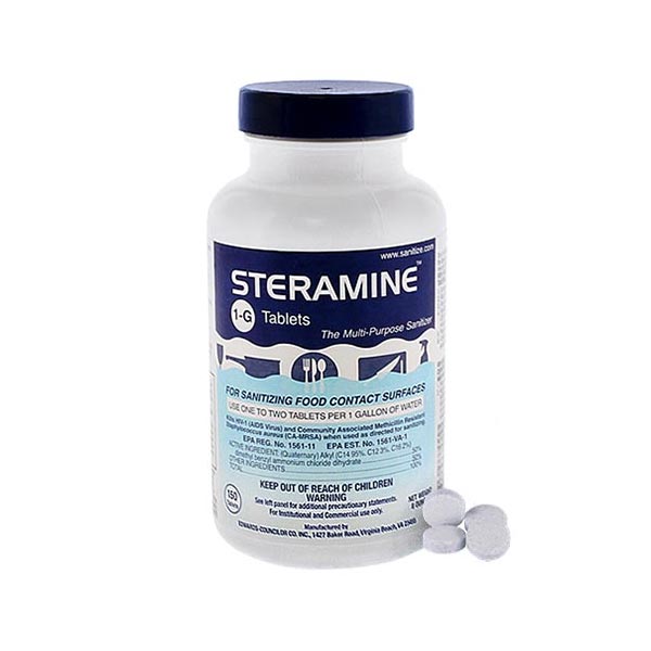 Steramine 1-G Sanitizer Tablets 6 boxes of 150