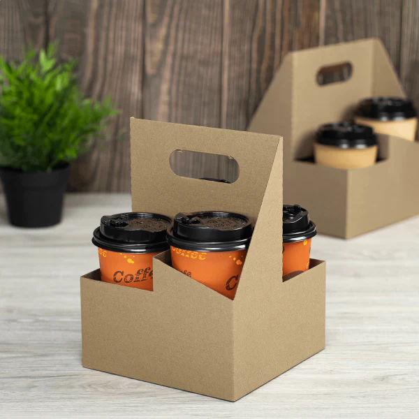 KARAT 4-Cup Kraft Drink Carrier With Handle 200/Case