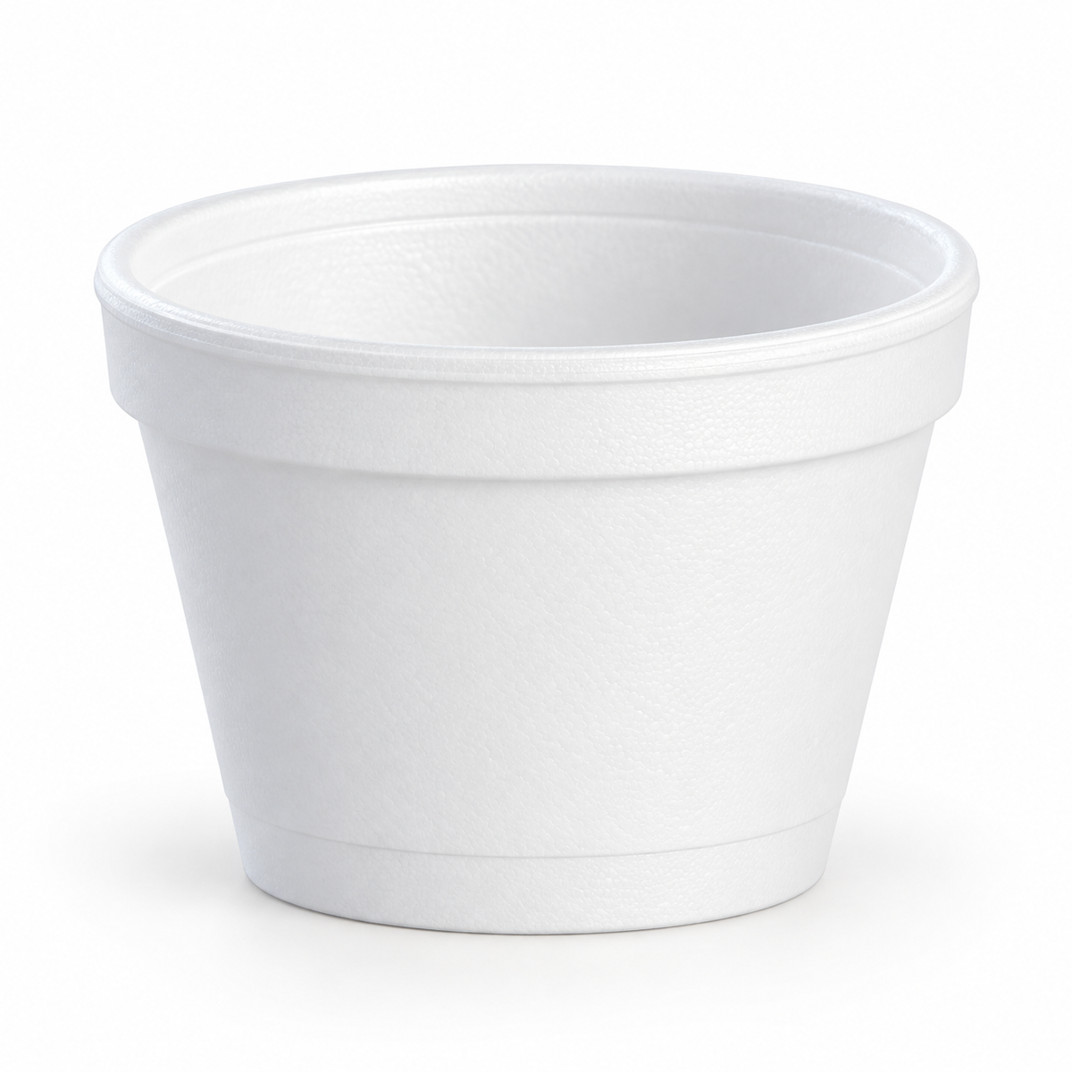 Dart 4J6 4 oz white EPS foam food container on white background