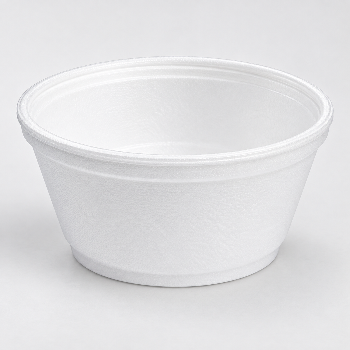 Dart 8SJ20 8 oz white EPS foam food container — empty product view (AI-assisted)
