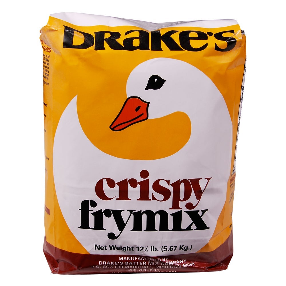 Drake’s Crispy Fry Mix 12.5 lb inner bag, one of four packages in the 50 lb case