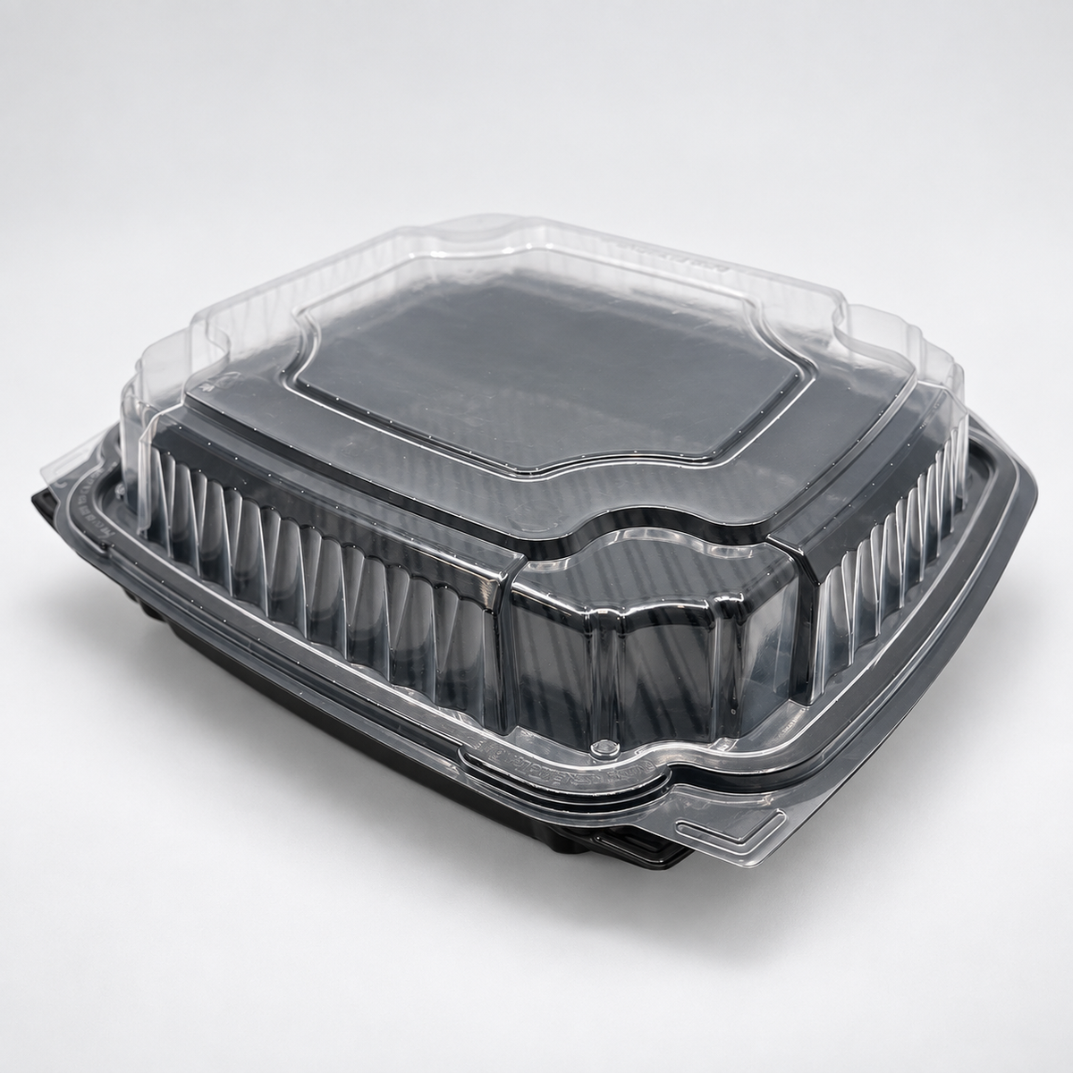 EcoPax PVS991-BK 9x9 PP Hinged Container, 150/Case