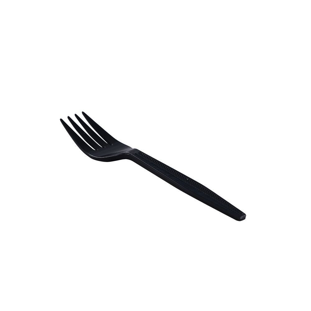 Empress E183001 black PS fork showing four tines and textured handle