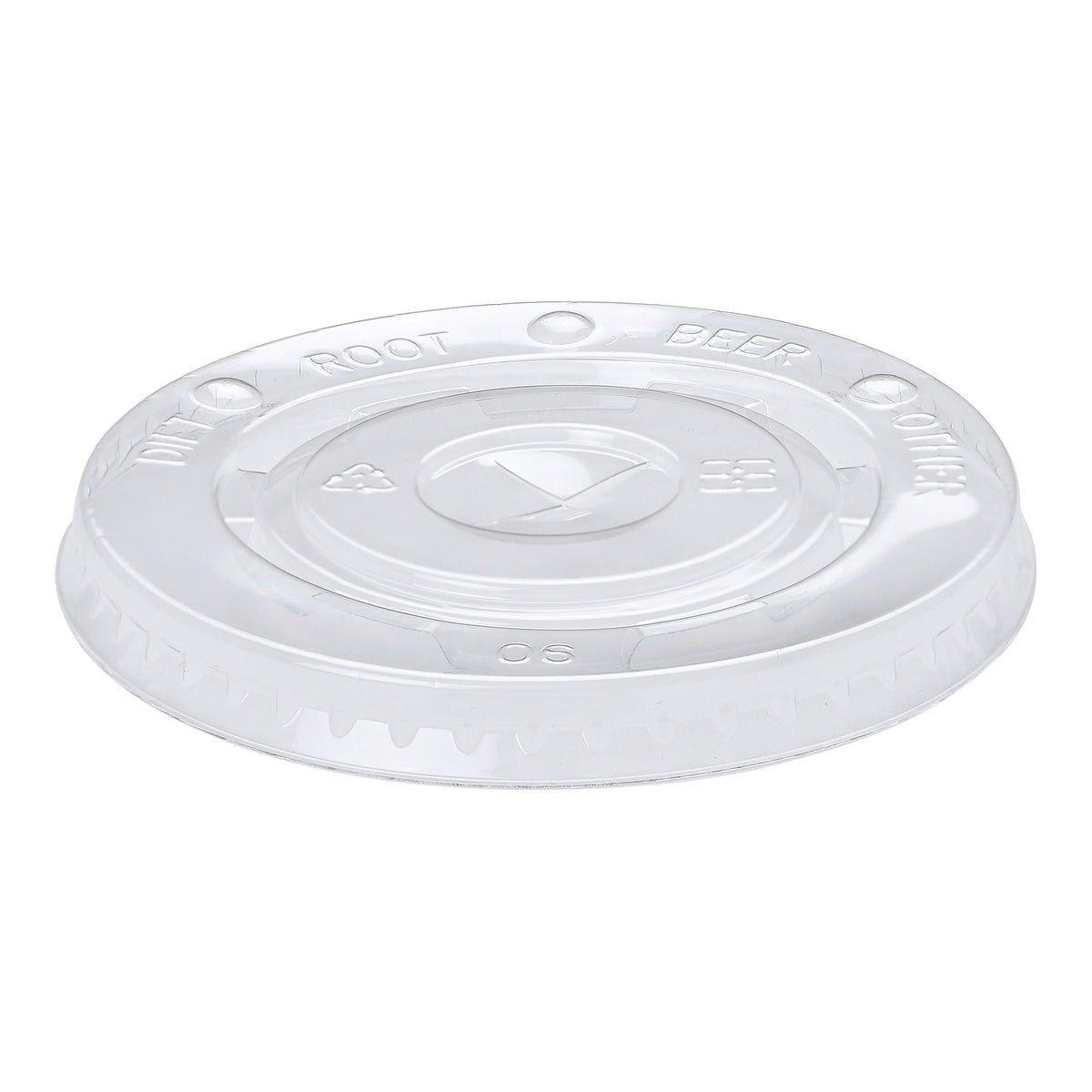 Manufacturer photo of Empress ECCFLID-12-22 clear flat straw-slot lid for compatible 12–22 oz paper cold cups