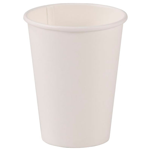 Empress EHC12-W 12 oz white single wall paper hot cup, 1,000 cups per case