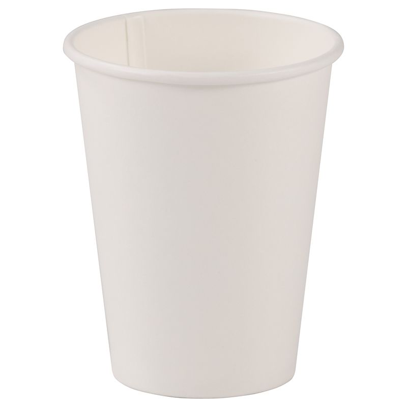 Empress EHC12-W 12 oz white single wall paper hot cup, 1,000 cups per case