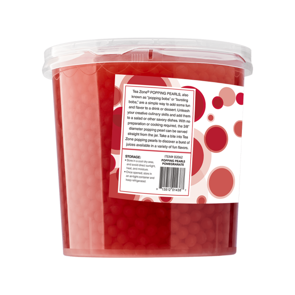 Tea Zone Pomegranate Popping Pearls 7lbs Jar