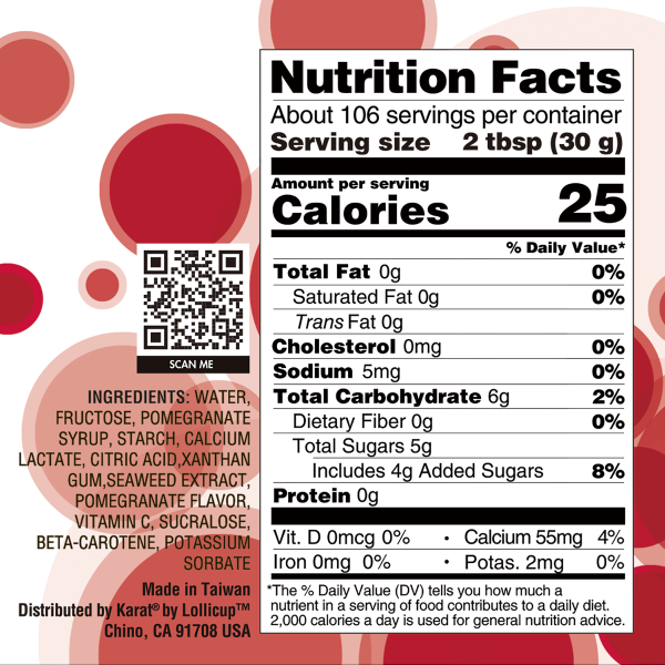 Tea Zone Pomegranate Popping Pearls 7lbs Jar