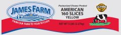 James Farm Yellow American Cheese 160 slices/case