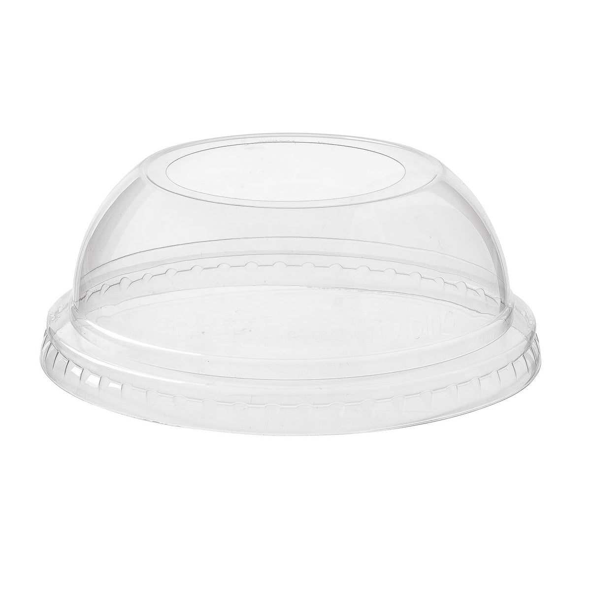 Jovials JVLID-DWH98 clear 98 mm PET dome lid with wide opening, 1,000 lids per case