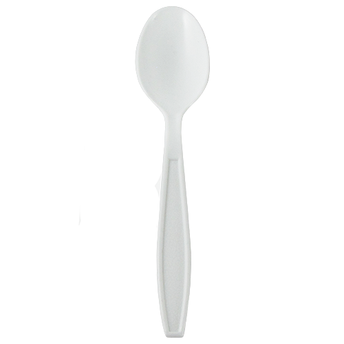 KARAT U2033W extra-heavy-weight white polypropylene teaspoon, 1,000 per case