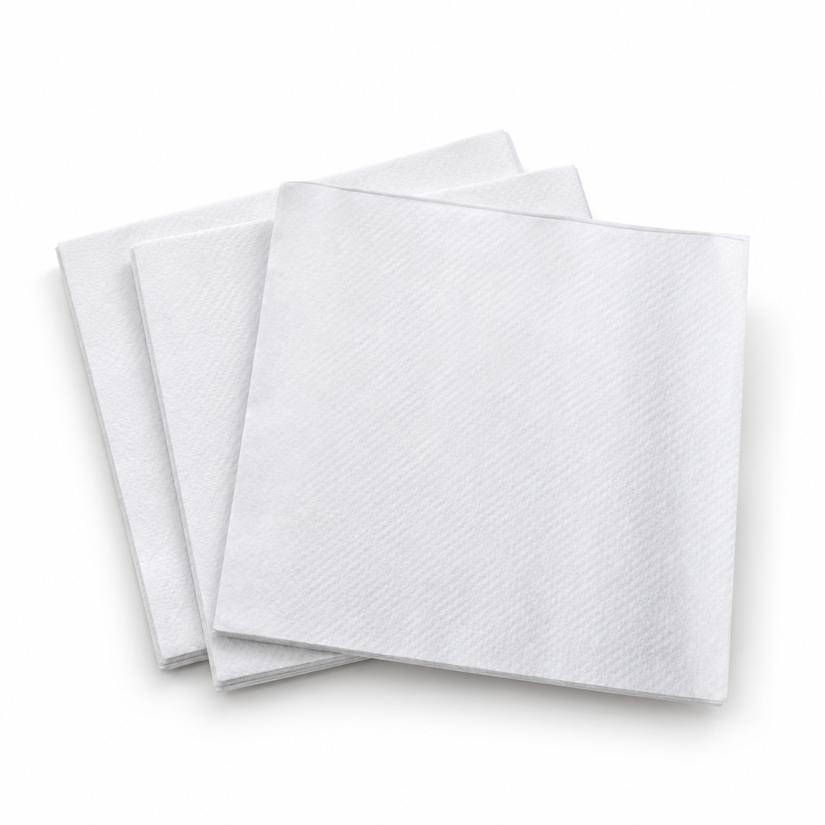 AI-assisted view of Right Choice white quarter-fold beverage napkins showing paper texture
