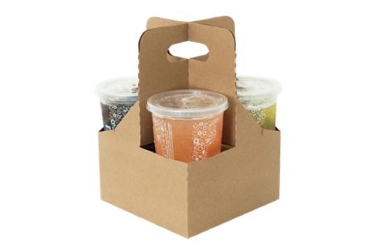 Sabert 4-Cup Jumbo Drink Carrier 12oz-44oz Cups 29530 - 200/carton