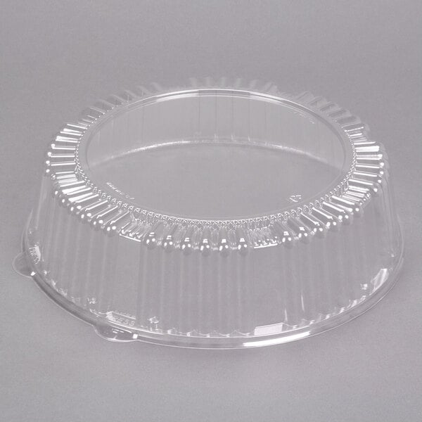 WNA A12PETDM 12 inch clear PET round dome catering tray lid, 25 per case