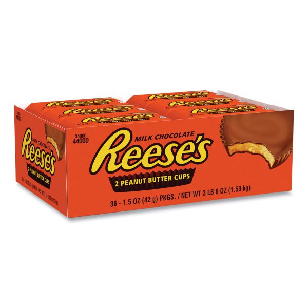 Reese's 1.5oz Milk Chocolate Peanut Butter Cup, 36ct