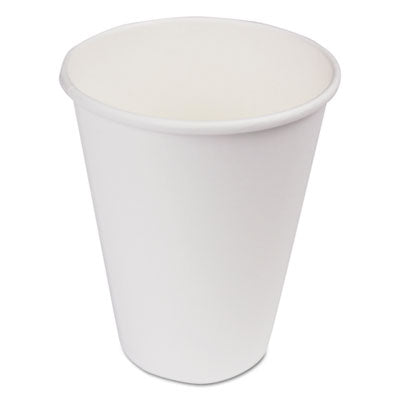 12oz, White Paper Hot Cups 1,000/Case