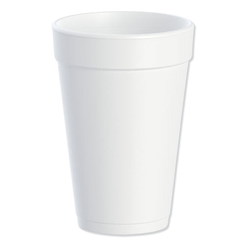 Dart 16J16 16oz White Foam Drink Cups, 1000/Case