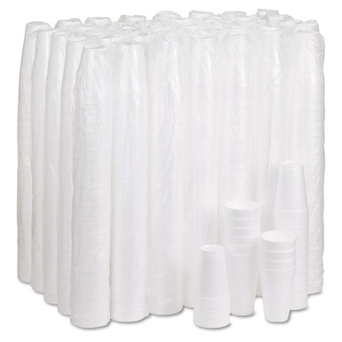 Dart 16J16 16oz White Foam Drink Cups, 1000/Case