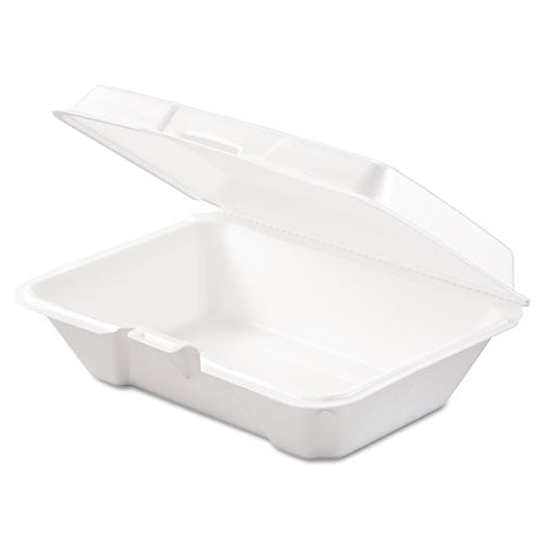 Dart 9x6x3 White Foam Hinged Container 200/case