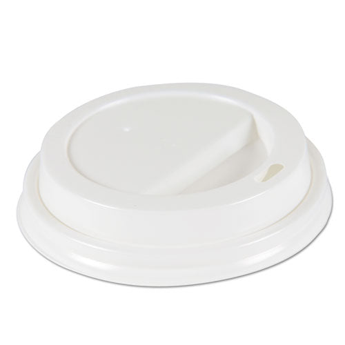 Hot Cup Lids for 10oz - 20oz Cups, White, Plastic, 50/PK, 20 PK/Carton