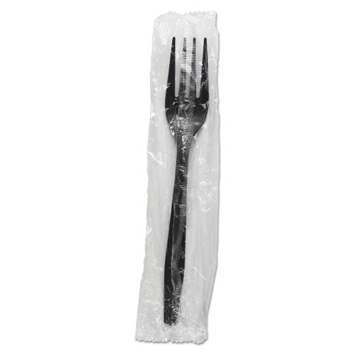 Heavyweight Wrapped Fork, Black, 1000/Carton