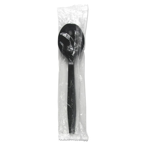 Heavyweight Wrapped Soup Spoon, Black, 1000/Carton