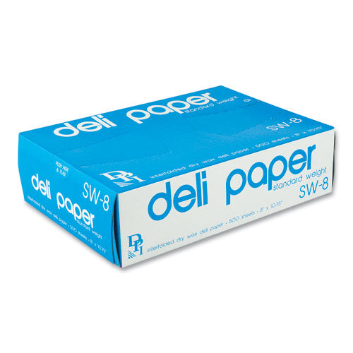 EZ-8 Deli Wax Paper 8" x 10.75" Interfolded 6,000/Case (SW-8, FLOW-8)