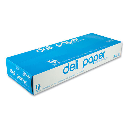 EZ-15 Deli Wax Paper 15" x 10.75" Interfolded 6,000/Case (SW-15, FLOW-15)