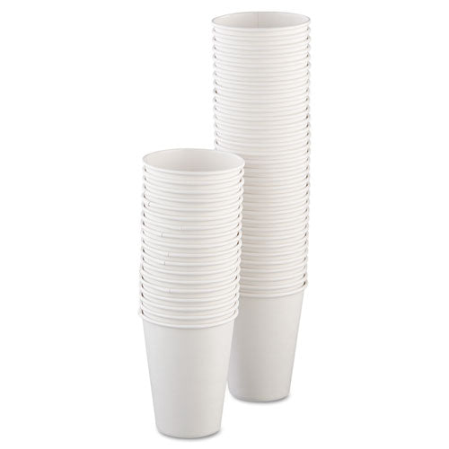 SOLO 12oz White Polycoated Hot Paper Cups 1000/Case