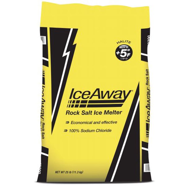 Ice-A-Way Rock Salt, 25lb Bag