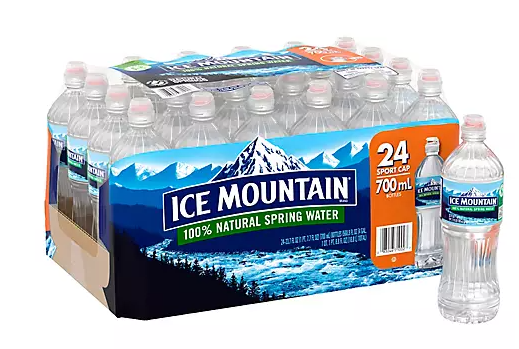 Ice Mountain Sportcap 100% Natural Spring Water 24pk/23.7oz