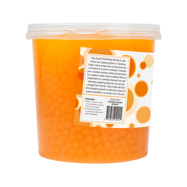 Tea Zone Mango Popping Pearls 7lbs Jar