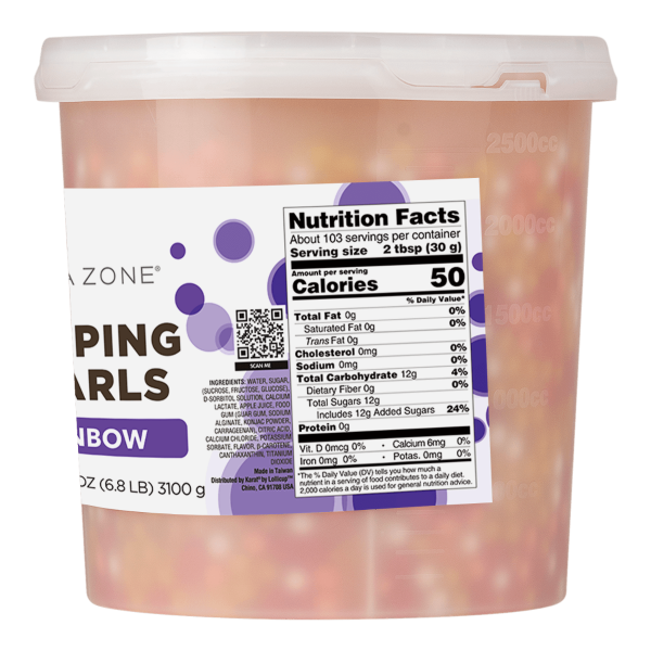 Tea Zone Rainbow Popping Pearls 7lbs Jars