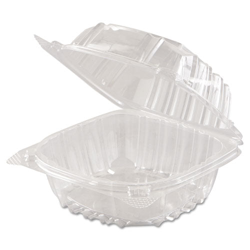 C57PST1 ClearSeal Hinged-Lid Plastic Containers, 6 x 5 4/5 x 3, Clear, 500/Carton