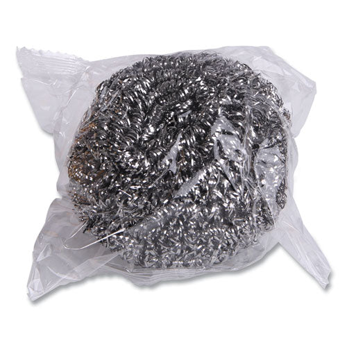 Stainless Steel Scrubber, Large 12/Bag
